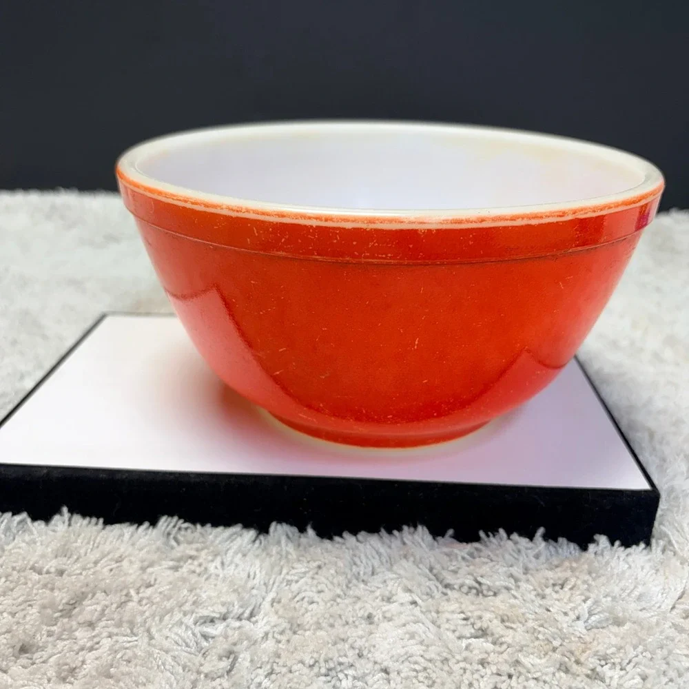 Vintage Pyrex Primary Red  Mixing Bowl 8.5